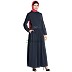 Classic Embellished abaya - Navy Blue
